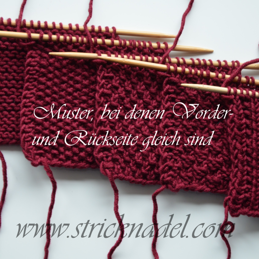 Strickmuster Vorder Und Ruckseite Sind Gleich Stricknadel Com